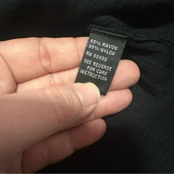 NWT deadstock Black pleated sleeveless blouse with beaded collar size XL - Picture 6 of 7